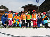Childres´s group with ski instructor Katrin